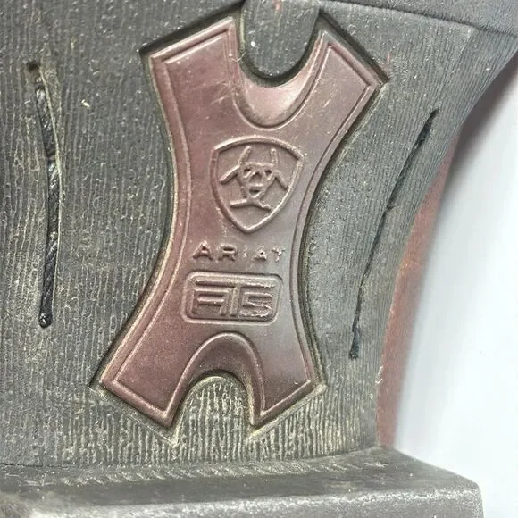 (F) Ariat Men's Comeback Round Toe Western Boots Brown & Black 10016364 - Picture 10 of 15